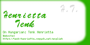 henrietta tenk business card